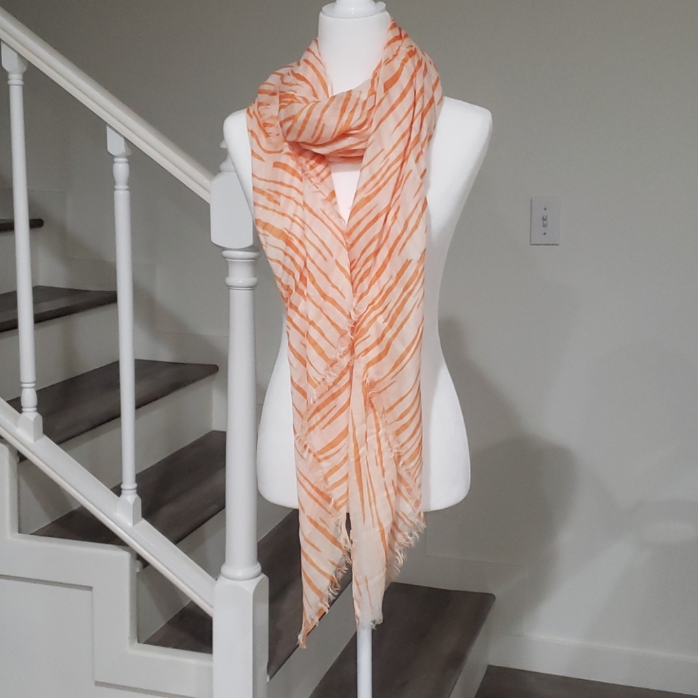Lightweight Soft Orange Color Scarf